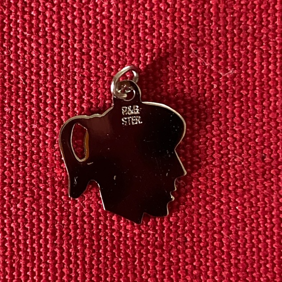 VTG I Paye & Baker I Sterling Silver I Girl Silhouette Profile Small Flat Charm - Picture 4 of 15